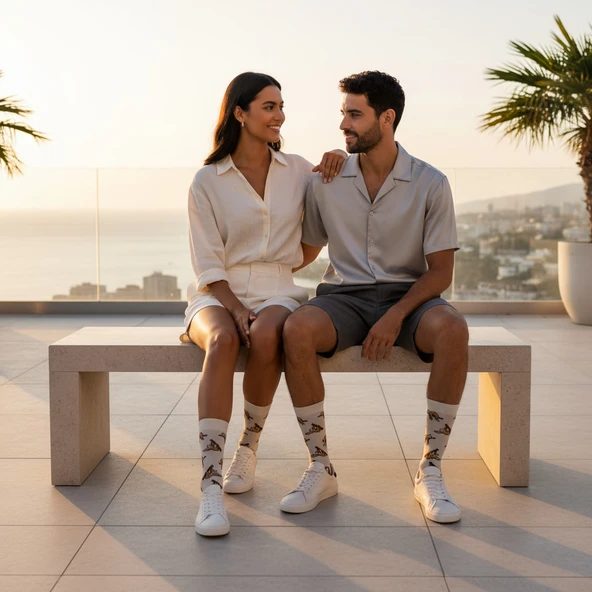 Sloth Socks Desenli Unisex Soket Çorap - 9