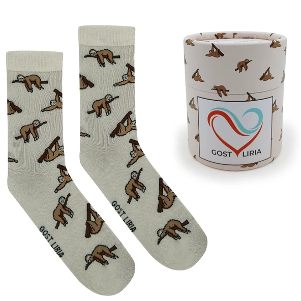 Sloth Socks Desenli Unisex Soket Çorap