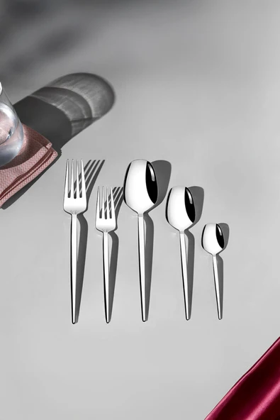 Nehir Milas Sade 6 Kişilik 30 Parça Kutulu Çatal Kaşık Takımı ürün görseli