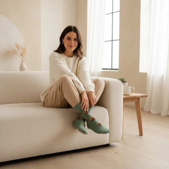 Cowboy Socks – Desenli Unisex Soket Çorap - 8