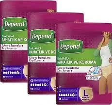 Depend Kadın Emici Külot Large 10'lu - 3 Adet ürün görseli