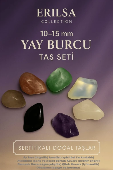 Sertifikalı Yay Burcu Doğal Taş Kütle Seti 10-15 mm - Pozitif Enerji ve Ruhsal Farkındalık Taşları ürün görseli