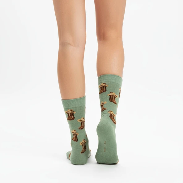 Cowboy Socks – Desenli Unisex Soket Çorap - 5