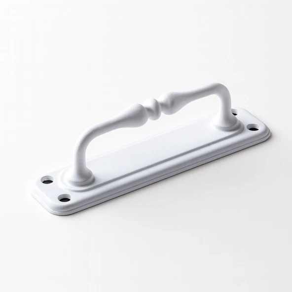Metal Kapı Çekme Kolu 14.5 cm Tutamağı Kulp Saclı Kulpları Dolap Mobilya Dolap Çekmece Beyaz - Resim 6