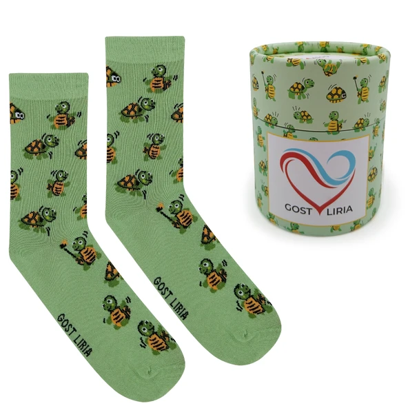 Tortoise  Socks Desenli Unisex Soket Çorap