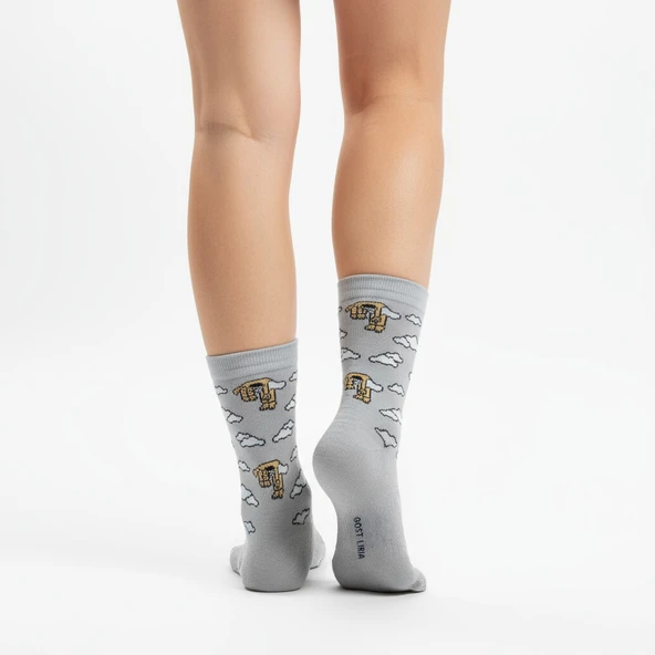 Tired Socks  Desenli Unisex Soket Çorap - 5