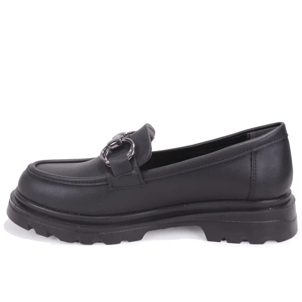 Dagoster DZA07-90830 Siyah Günlük Loafer  Kadın Ayakkabı - Resim 3