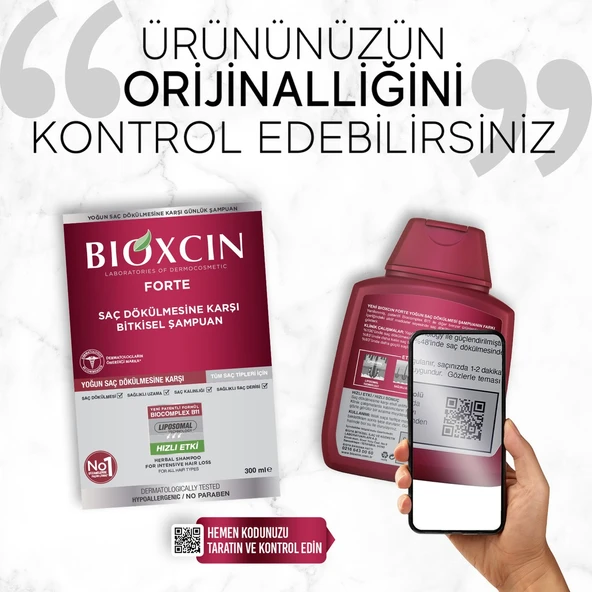 Bioxcin Forte Şampuan 300 ml Yoğun Saç Dökülmesine Karşı Bitkisel Formül Sülfatsız Parabensiz - Resim 7