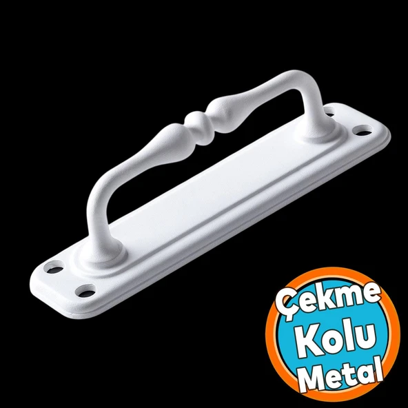 Metal Kapı Çekme Kolu 14.5 cm Tutamağı Kulp Saclı Kulpları Dolap Mobilya Dolap Çekmece Beyaz ürün görseli
