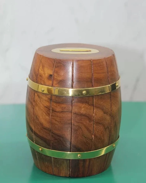 Pirinç Fıçı Kumbara 1786 ürün görseli 1