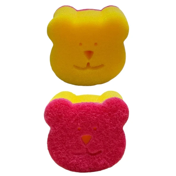 Technow Sponge Çift Taraflı Gülen Yüz Çok Amaçlı Sihirli Bulaşık Süngeri  2 Adet - Resim 7