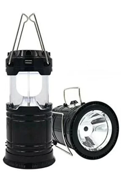 Solar Şarjlı Güneş Enerjili Fan Kamp Feneri Güneş Paneli Kamp Şarjlı Işıldak Usb Şarj ürün görseli