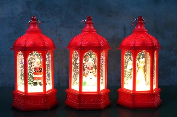 Yılbaşı Temalı Işıklı Kar Küresi Alk3218 ürün görseli 1