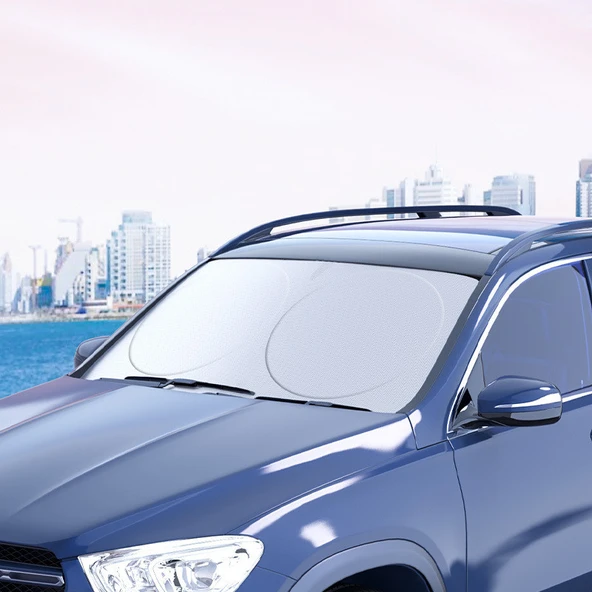 Araba Güneş Gölge Koruyucu Şemsiye Oto Ön Cam Güneşlik - Resim 3