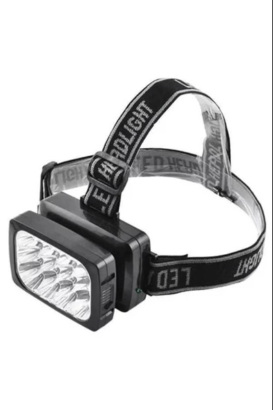 12 Ledli Şarjlı Kafa Lambası Power Ledli Kafa Feneri Tepe Lambası ürün görseli 1