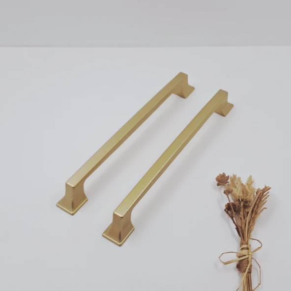 Ay-Az Kulp Kürdevan 160MM Modern Şık Metal Mat Altın Mutfak Banyo Dolap Çekmece Kulpu - Resim 4