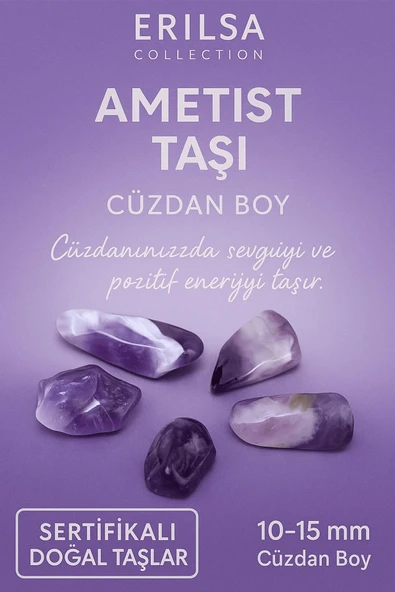 Sertifikalı Ametist Taşı Kütle 10-15 mm – Sevgi Huzur ve Pozitif Enerji Taşı ürün görseli