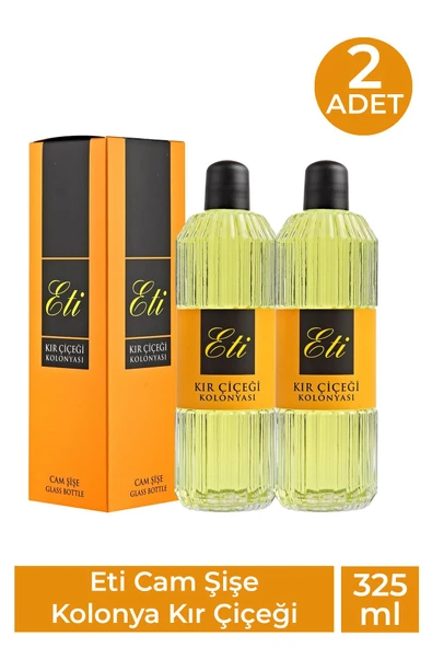 Eti Cam Şişe Kolonya Kır Çiçeği 325 ml 2 Adet ürün görseli 1