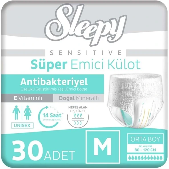 Sleepy Hasta Bezi Yetişkin Emici Külot M - Orta - Medium 180 Adet (6PK*30) - Resim 2
