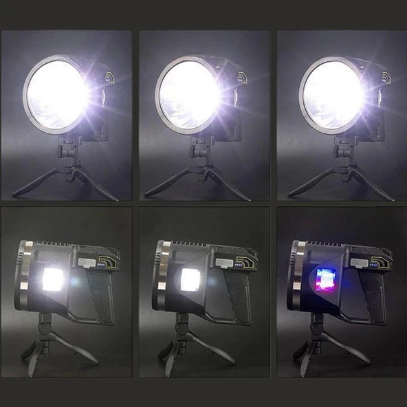 Tripod Şarjlı Güvenlik Feneri  Wt-416 - Resim 7