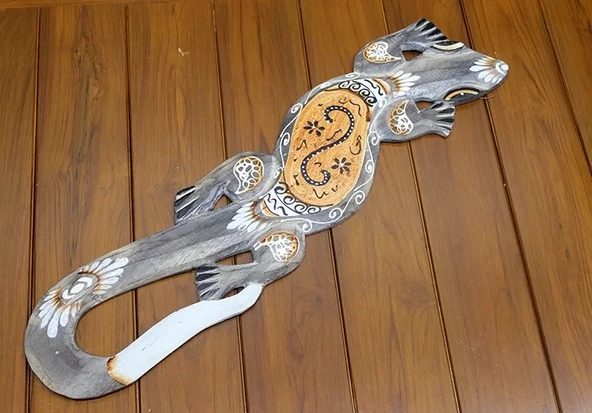Ahşap Duvara Asmali Kertenkele Figürü Galileo-21 ürün görseli 1
