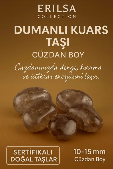 Sertifikalı Dumanlı Kuvars Taşı Kütle 10-15 mm – Denge Koruma ve İstikrar Taşı ürün görseli