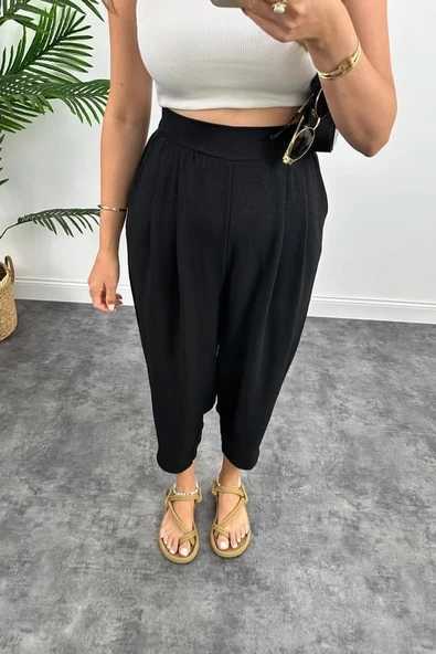 Kadın Yüksek Bel Hürrem Pantolon - Resim 4