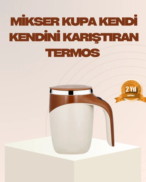 USB Şarjlı Manyetik Karıştırıcı Kupa –  Kahve Karıştırma Bardağı