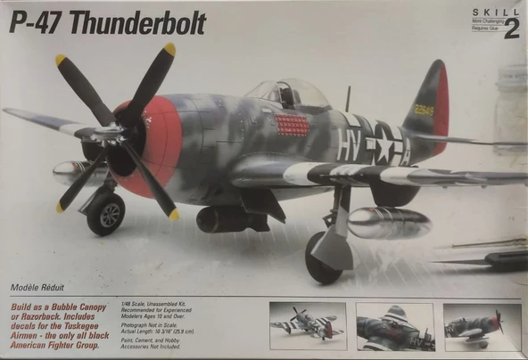 P-47 Thunderbold Avcı Bombardıman Uçağı Demonte Plastik Maketi ürün görseli 1