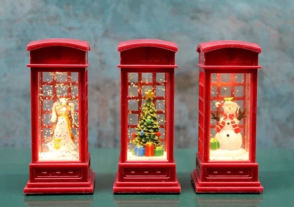 Telefon Kulübeli Işıklı Kar Küresi Alk3216 ürün görseli 1