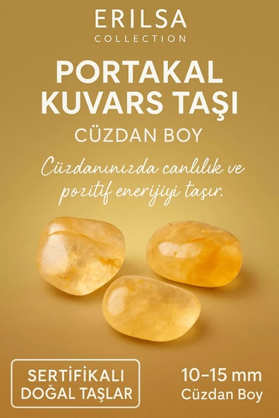 Sertifikalı Portakal Kuvars Taşı Kütle 10-15 mm – Canlılık Enerji ve Bolluk Taşı ürün görseli