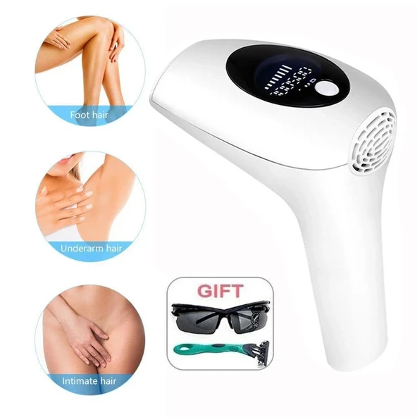 Profesyonel  Lazer Epilasyon Aleti 999.999 Atım Tüy Alma Cihazı Kadın Erkek lazer IPL Tüm Bölge (5365) - Resim 3