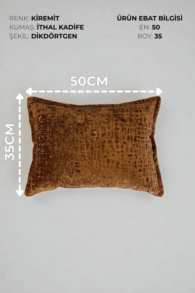 Kırlent İthal Kadife Kumaş 3'lü Set - Yumuşak Dokulu Dekoratif Özel Tasarım Kırlent Kılıfı - S06 - Resim 6