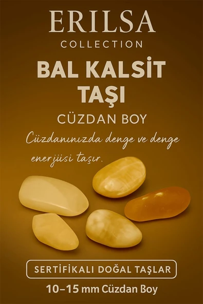 Sertifikalı Bal Kalsit Taşı Kütle 10-15 mm – Denge Bolluk ve İçsel Güç Enerjisi Taşı ürün görseli