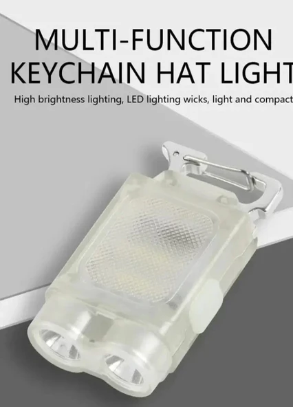 V15 Edc El Feneri 1200lm Anahtarlık Işık Tip-c Şarj Edilebilir Taşınabilir Mini Torch Mıknatıs Klips Ile Kamp Cep Fener - Resim 8