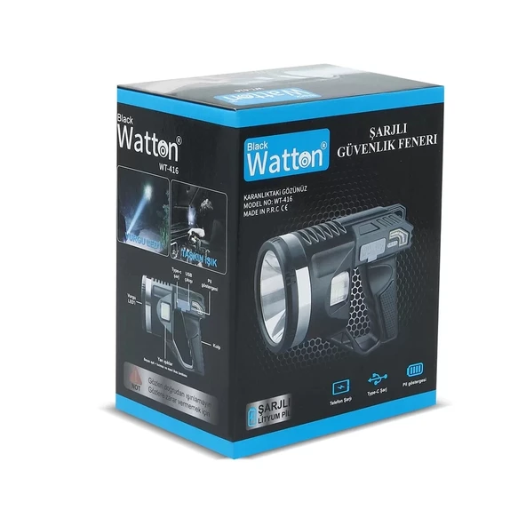 Tripod Şarjlı Güvenlik Feneri  Wt-416 - Resim 6