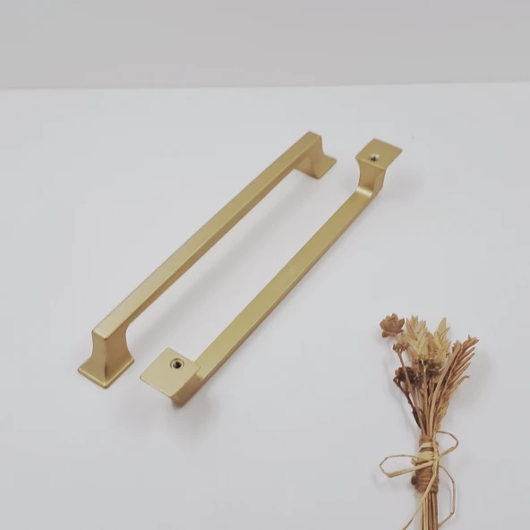 Ay-Az Kulp Kürdevan 160MM Modern Şık Metal Mat Altın Mutfak Banyo Dolap Çekmece Kulpu - Resim 3