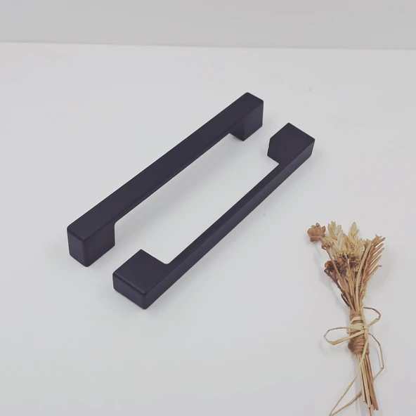 Ay-Az Kulp Berta Geniş 128/160mm Siyah Mutfak Banyo Dolap Çekmece Kulpu ürün görseli 1