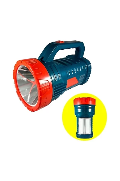 Silver Projektör 15w Led Şarjlı El Feneri Ve X2 Tüp 26smd Led Çift Yönlü - Resim 2