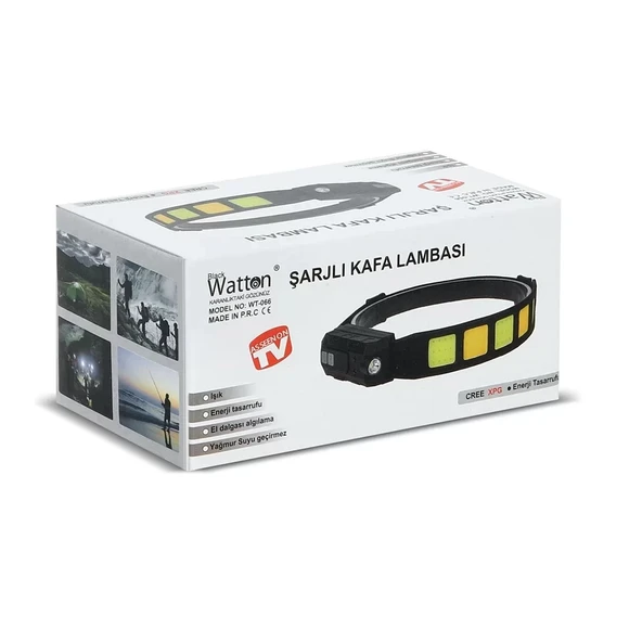 Sensörlü Cob Xpg Led Kafa Lambası  Wt-066 - Resim 2