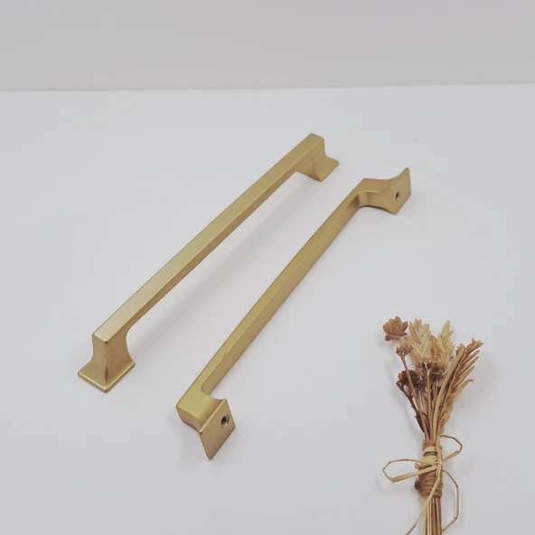Ay-Az Kulp Kürdevan 160MM Modern Şık Metal Mat Altın Mutfak Banyo Dolap Çekmece Kulpu - Resim 2
