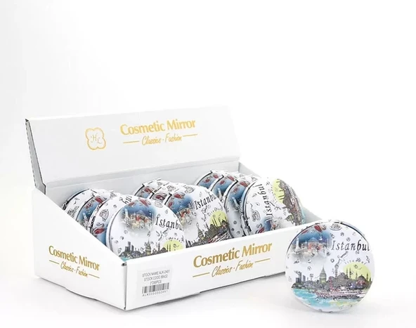 Taşlı İstanbul Tasarımı El Aynası Kalın Alk2491 ürün görseli 1