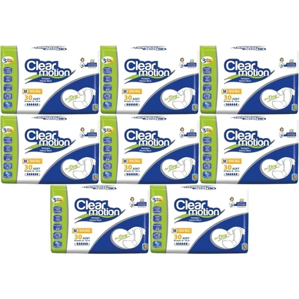 Clearmotion Yetişkin Hasta Bezi Bel Bantlı M - Orta - Medium 240 Adet (8PK*30) ürün görseli
