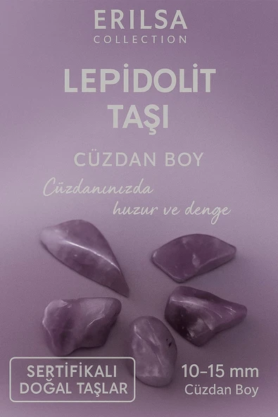Sertifikalı Lepidolit Taşı Kütle 10-15 mm Cüzdan Boy – Huzur Denge ve Sakinlik Taşı ürün görseli