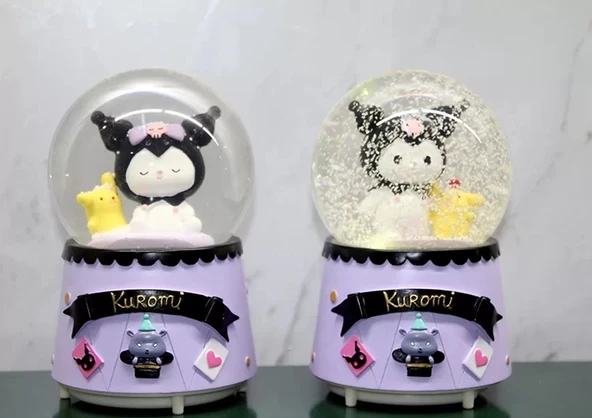 Kuromi Işıklı Müzikli Kar Küresi Orta Boy Alk3044 ürün görseli 1
