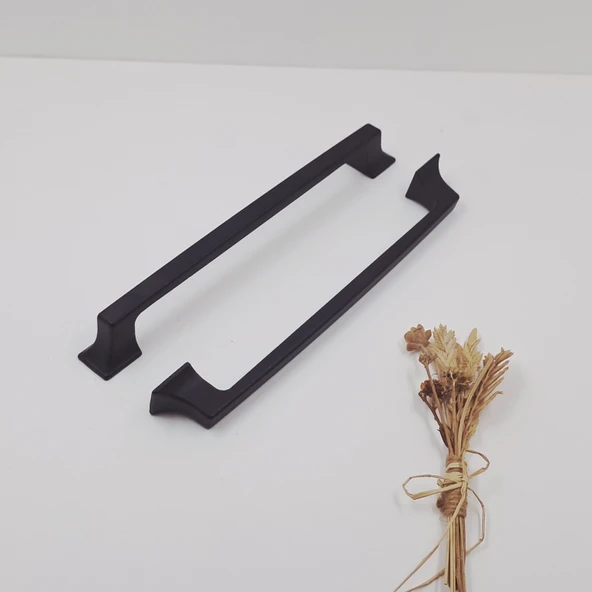 Ay-Az Kulp Kürdevan 160MM Modern Şık Metal Siyah Mutfak Banyo Dolap Çekmece Kulpu ürün görseli 1