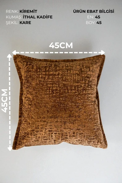 Kırlent İthal Kadife Kumaş 3'lü Set - Yumuşak Dokulu Dekoratif Özel Tasarım Kırlent Kılıfı - S06 - Resim 5