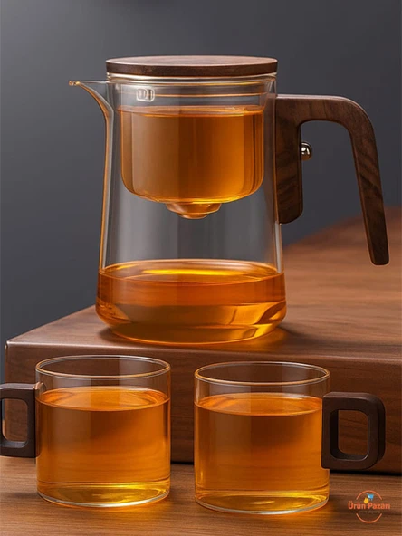 Otomatik Cam Demlik 2 Bardak Hediye