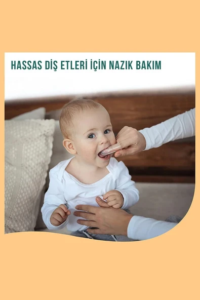Mucit Home Slikon Parmak Bebek Diş Kaşıyıcı ve Şeffaf Renk Yumuşak Fırça Kutulu Erkek ve Kız Çocuk - Resim 7
