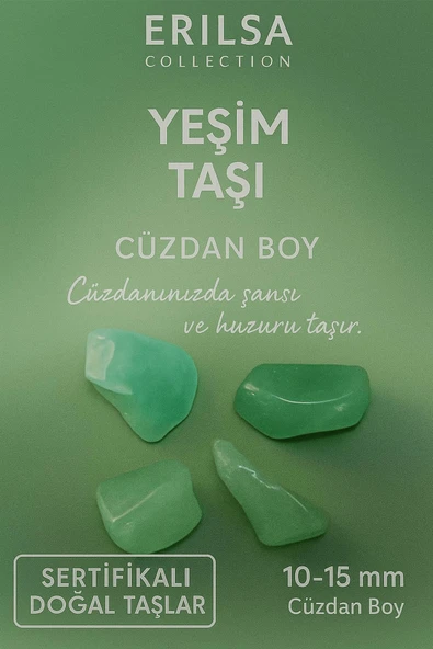 Sertifikalı Yeşim Taşı Kütle 10-15 mm Cüzdan Boy – Şans Huzur ve Bereket Taşı ürün görseli